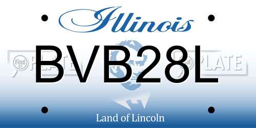 BVB28L Illinois License Plate