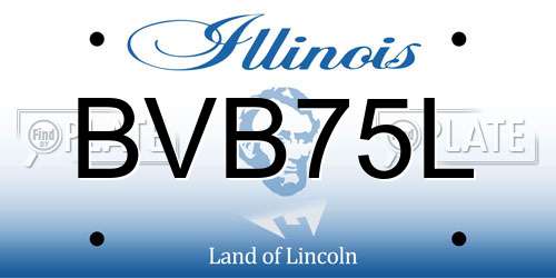 BVB75L Illinois License Plate