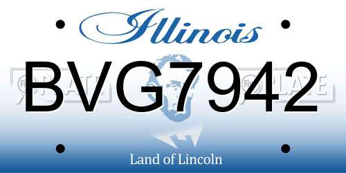 BVG7942 Illinois License Plate