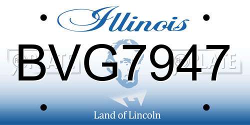 BVG7947 Illinois License Plate