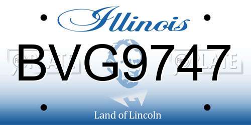 BVG9747 Illinois License Plate