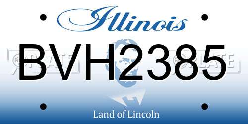BVH2385 Illinois License Plate
