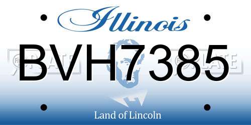 BVH7385 Illinois License Plate