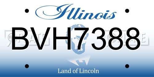 BVH7388 Illinois License Plate