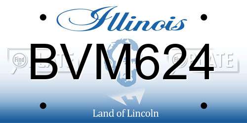 BVM624 Illinois License Plate