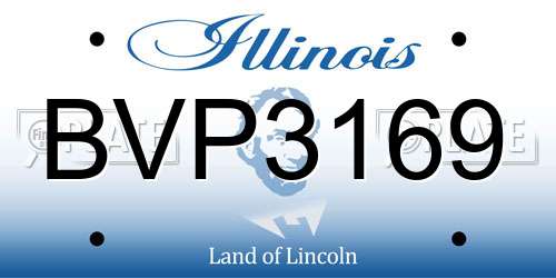 BVP3169 Illinois License Plate
