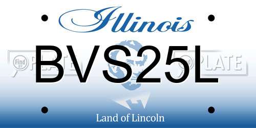 BVS25L Illinois License Plate