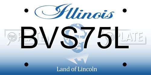 BVS75L Illinois License Plate
