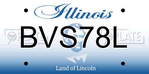 BVS78L Illinois License Plate