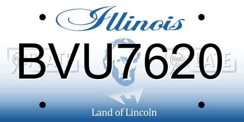 BVU7620 Illinois License Plate