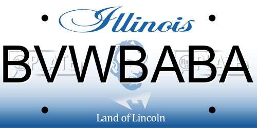 BVWBABA Illinois License Plate