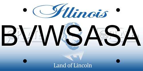 BVWSASA Illinois License Plate