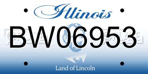 BW06953 Illinois License Plate