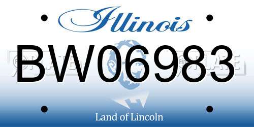 BW06983 Illinois License Plate