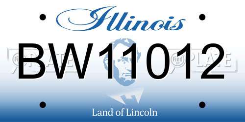 BW11012 Illinois License Plate
