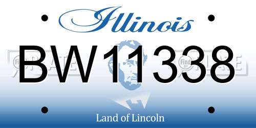 BW11338 Illinois License Plate