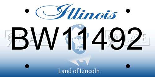 BW11492 Illinois License Plate