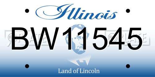 BW11545 Illinois License Plate