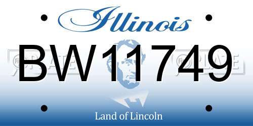 BW11749 Illinois License Plate