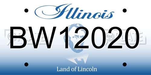 BW12020 Illinois License Plate