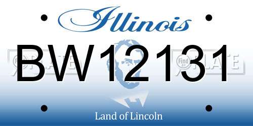 BW12131 Illinois License Plate