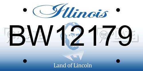 BW12179 Illinois License Plate