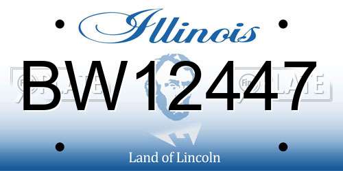 BW12447 Illinois License Plate