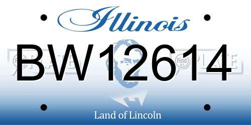 BW12614 Illinois License Plate