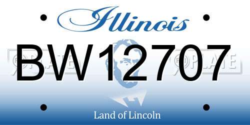 BW12707 Illinois License Plate
