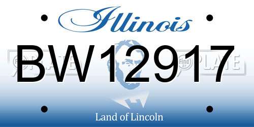 BW12917 Illinois License Plate