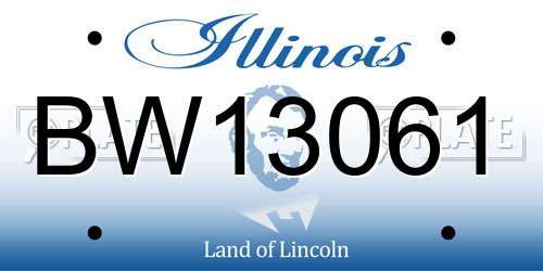 BW13061 Illinois License Plate