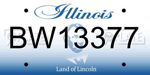 BW13377 Illinois License Plate