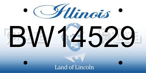 BW14529 Illinois License Plate