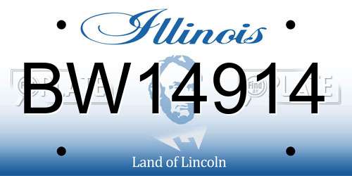 BW14914 Illinois License Plate