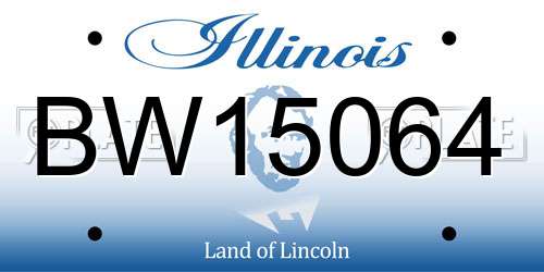 BW15064 Illinois License Plate