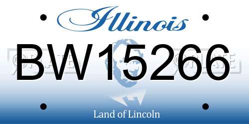 BW15266 Illinois License Plate