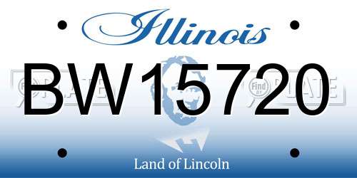 BW15720 Illinois License Plate
