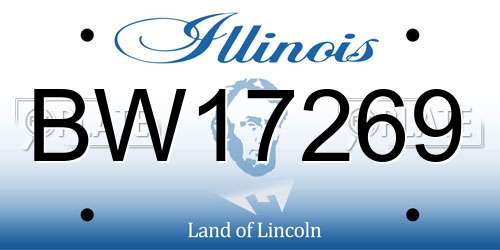 BW17269 Illinois License Plate