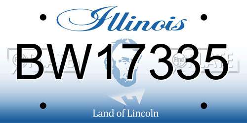 BW17335 Illinois License Plate