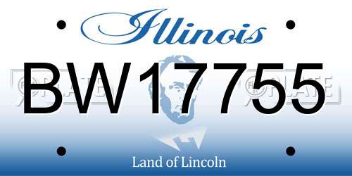 BW17755 Illinois License Plate