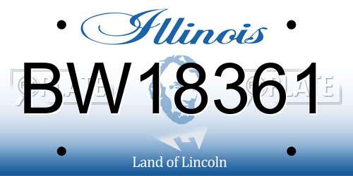 BW18361 Illinois License Plate