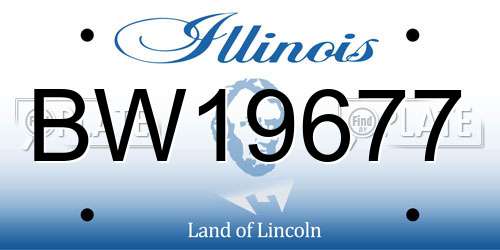 BW19677 Illinois License Plate