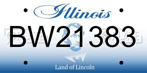 BW21383 Illinois License Plate