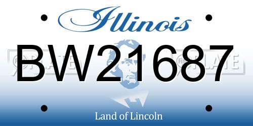 BW21687 Illinois License Plate