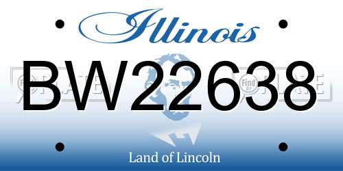 BW22638 Illinois License Plate