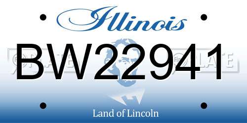 BW22941 Illinois License Plate