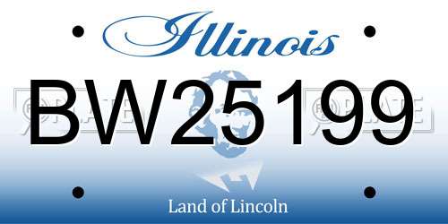 BW25199 Illinois License Plate