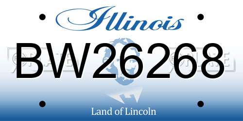 BW26268 Illinois License Plate