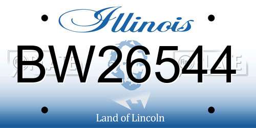 BW26544 Illinois License Plate