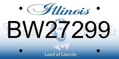 BW27299 Illinois License Plate